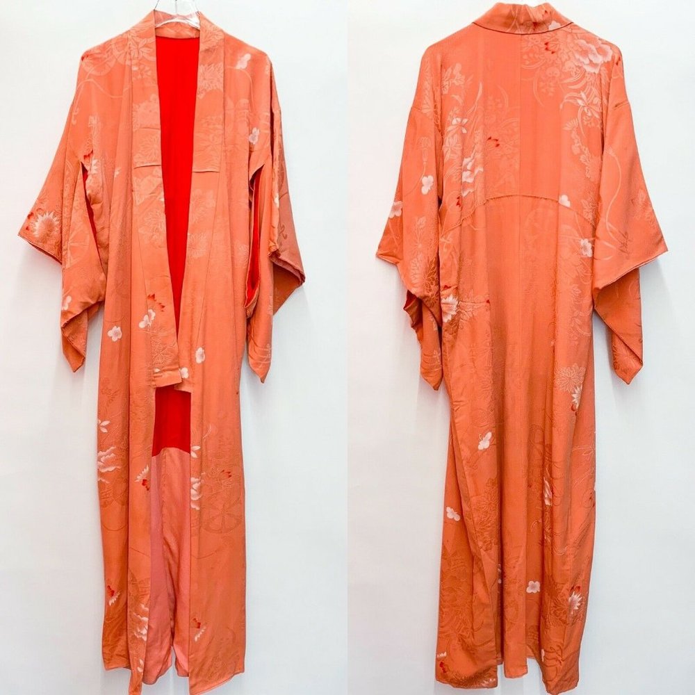 Vintage Japanese Oriental Silk Kimono Robe